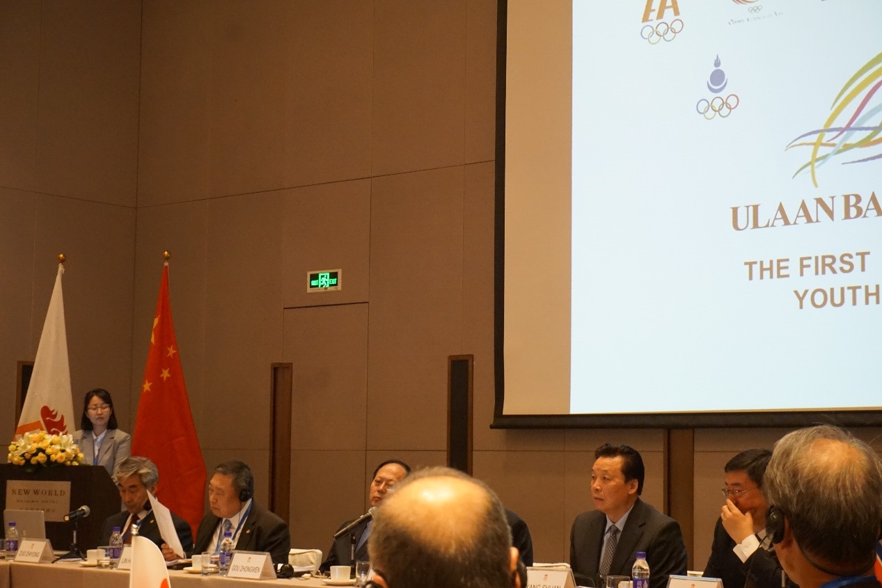 蒙古烏蘭巴托2023年東亞青年運動會組委會向議者匯報了運動會籌組情況