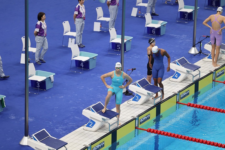圖七 游泳項目鄭穎芝進行了女子400米個人混合泳